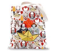 WZMPA Clown Pennywise Tote Bag Pennywise Fans Gift Pennywise Face Shoulder Bag Pennywise Merch (SS Georgie TG)