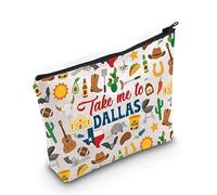 WZMPA Dallas Texas Trip Cosmetic Bag Dallas Souvenirs Gifts Take Me To Dallas Zipper Pouch Bag Dallas Travel Gift, Take Dallas, Fit