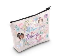 WZMPA Dancer Cosmetic Makeup Bag Dance Lover Gift Born To Dance Makeup Zipper Pouch Bag For Dance Team Dance Teacher, Born To Dance F, Fit