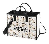 WZMPA Detective TV Show Tote Bag Murder Show Fans Gift There's Just One More Thing Crime Reusable Grocery Bag Killer Merchandise (Just one more thing BG)