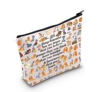 WZMPA Dog Lady Cosmetic Bag Tramp Fans Gift You Are Braver Stronger Beautiful Than You Know Tramp Makeup Zipper Pouch Bag For Movie Fans (Always Dog Lady), purple