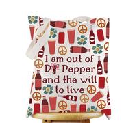 WZMPA Drinks Pepper Tote Bag Soda Addict Gift I Am Out Of Drinks And The Will To Live Canvas Handbag Vodka Drinker Gift, I Am Out of Pepper Tg, L