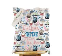 WZMPA Dumbo Elephant Tote Bag Dumbo Fans Gift I'M Gonna Ride Til I Can't No More Dumbo Shoulder Bag Flying Elephant Merch, I'm Gonna Ride Tg, L