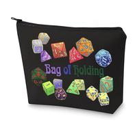 WZMPA Dungeon Dice Survival Kit Dungeon Master Gift Bag of Holding Cosmetic Zipper Pouch Bag for D20 RPG Merchandise
