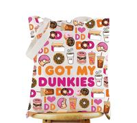 WZMPA Dunkie Junkie Tote Bag Donuts Baker Gift I Got My Dunkies Shopping Grocery Bag Coffee Junkie Merchandise, I Got My Dunkies Tg, L