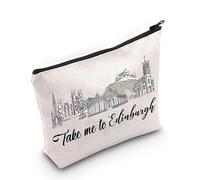 WZMPA Edinburgh Scotland Travel Makeup Bag Edinburgh Weekend Break Away Gift Take Me To Edinburgh Zipper Pouch Bag Edinburgh Trip Gift, Take Edinburgh, Fit
