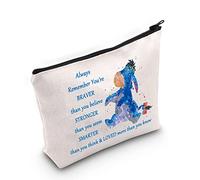 WZMPA Eeyore Cosmetic Makeup Bag Movie Fans Gifts You are Braver Stronger Smarter Than You Think Makeup Zipper Pouch Bag Eeyore Merchandise, Always Eeyore, Fit