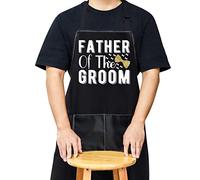 WZMPA Father Of The Bride Wedding Apron With Pockets Wedding Party Gift Wedding Adjustable Apron For Dad and Father In Law, Father of Groom Apron, Medium