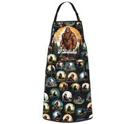 WZMPA Forest Sasquatch Grilling Apron Sasquatch Monster Gift I Believe Cryptozoology Chef Apron Sasquatch Merc (I Believe Ap)