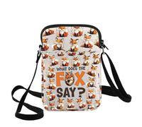 WZMPA Fox Crossbody Bag Fox Lovers Gift What Does The Fox Say Shoulder Bag Fox Animal Merch (Fox Say CB)