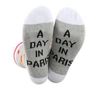 WZMPA France Paris Travel Socks Paris Landmarks Gift A Day In Paris Socks Paris Souvenir Merch (UK, Alpha, One Size, 1, Paris U)
