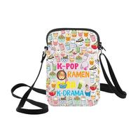 WZMPA Funny Boba Tea Crossbody Bag Ramen Lover Gift Bubble Tea Shoulder Bag Ramen Noodle Merchandise, Ramen＆boba -Cb, Crossbody Bag