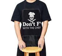 WZMPA Funny Chef Adjustable Kitchen Apron - Don't F' With The Chef - Baking, Grilling Aprons for Dad, Men - Medium