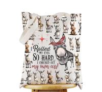 WZMPA Funny Donkey Tote Bag Donkey Fans Gift I Rolled My Eyes So Hard I Checked Out My Own Ass Grocery Bag Donkey Merch (I Rolled So Hard TG)