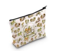 WZMPA Funny Frog Cosmetic Bag Frog Fans Gift Humor Frog Character Makeup Zipper Pouch Bag Frog Merchandise, Frog & Toad, Fit