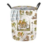 WZMPA Funny Frog & Toad Foldable Laundry Baskets Frog & Toad Lover Gift Frog & Toad Arnold Lobel Laundry Hampers With Handles (Frog & Toad LB)