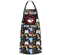 WZMPA Funny Geroge Adjustable Apron Elaine & Jerry Fans Gift No Soup For You Geroge Kitchen Apron Geroge & Jerry Merchandise (No Soup Ap)