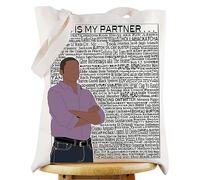 WZMPA Funny Gus Tote Bag Gus Fans Gifts This Is My Partner Reusable Grocery Bag Shawn Merchandise, My Partner - Tote, L, Tote Bag