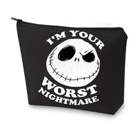 WZMPA Funny Jack Cosmetic Bag Jack Fans Gifts I'm Your Worst Makeup Zipper Pouch Bag Horror Fairy Tales Merchandise (I'm Your Worst)