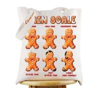 WZMPA Funny Pain Management Tote Bag Pain Therapist Gifts Faces Pain Scale Assessment Shoulder Bag Pain Scale Merch (Pain Scale 2 TG)