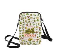 WZMPA Funny Pickles Crossbody Bag Pickle Cucumber Gift Pickle Lovers Shoulder Bag Pickle Merchandise, Subtly Sweet-cb, Crossbody Bag