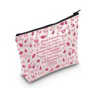 WZMPA Funny Pig Makeup Bag Pig Fans Gift You Are Braver Stronger Beautiful Than You Know Pig Zipper Bag Piglet Merchandise, Always Pig, Fit