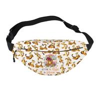 WZMPA Funny Tiger Waist Bag Cartoon Tiger Love Gift Let The Magic Blossom Tiger Fanny Pack Tiger Movie Merch (Blossom Tiger YB)