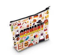 WZMPA Germany Cosmetic Makeup Bag Germany Tourist Gift Germany Vacation Zipper Pouch Bag German Family Tour Gift, Germany, Fit