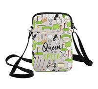 WZMPA Golf Queen Crossbody Bag Golf Player Gifts Queen Of The Green Golf Adjustable Strap Bag Golfing Merch