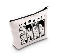 WZMPA Haikyu Anime Cosmetic Bag Kotaro Tetsuro Keiji Hinata Fans Gift Haikyu Cosplay Makeup Bag Zipper for Women Girls, Haikyuu Friends