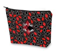 WZMPA Harley Joker Cosmetic Bag Harley Fans Gift Live Fast Die Clown Zipper Pouch Bag Joker Movie Merchandise, Live Fast Die Clown Bl, Fit