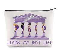WZMPA Hercules Cosmetic Bag Calliope ＆Clio ＆Melpomene ＆Terpsichore ＆Thalia Fans Gifts Living My Best Life MovieMakeup Zipper Pouch Bag, Best Life
