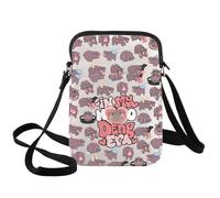 WZMPA Hippo Moo Deng Crossbody Bag Hippo Moo Deng Lover Gift Hippo Moo Deng Shoulder Bag Hippo Moo Deng Merch (In My Moo Deng CB)