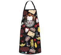 WZMPA Horror Clown Cooking Apron Horror Clown Lover Gift Welcome To Derry Kitchen Apron Clown Merch, Welcome to Derry Ap, Medium
