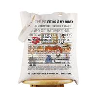 WZMPA Housewife Lucy Tote Bag Ethel & Fred Fans Gift Lucy & Ricky Shopping Grocery Bag Lucy TV Show Merch, Eating is My Hobby Tg, L