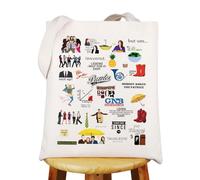 WZMPA How I Met Your Mom Tote Bag Ted Mosby & Robin Sparkles Fans Gift Barney Stinson Character Shoulder Bag French Horn Gift, But Um Tg