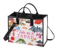 WZMPA Japan Travel Cosmetic Bag Japan Souvenir Gift Take Me To Japan Zipper Pouch Bag Japanese Culture Gift, Take Japan BG, Fit
