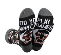 WZMPA Jigsaw Killer Socks - Horror Movie Fans Gift 'Do You Want To Play a Game?' - Horror Merch (UK, Alpha, One Size, 1, Play a Game Bl U)