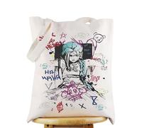 WZMPA Jin & Vi Movie Tote Bag Jin & Caitlyn Player Gift Jin Was Here Shopping Grocery Bag Jin & Silco Merch, Jin Was Here Tg