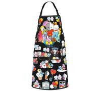 WZMPA K-Pop Bangtan Kitchen Apron B-T21 Korean Fans Gift Korean Army Members BBQ Cooking Apron Korean Group Merch, Bangtan Ap