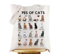 WZMPA Kawaii Cats Beads Tote Bag Cat Lover Gift Types Of Cats Shoulder Bag Pet Cat Owner Merchandise (Types Of Cats TG)