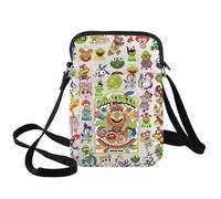 WZMPA Kermit Frog & Piggy Crossbody Bag Fozzie Bear Fans Gift Gonzo & Rowlf the Dog Shoulder Bag Kermit Frog Merchanddise (D Teeth CB)