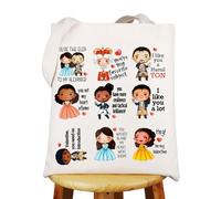 WZMPA King George Character Tote Bag Angelica & Eliza & Peggy Fans Gift King George Drama Shoulder Bag Theatre Merch, You're the Eliza Tg, L