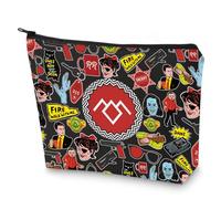 WZMPA Laura Palmer Travel Makeup Bag Dale Cooper Fans Gift Owl Cave Zipper Pouch Bag Laura Palmer Merchandise, Fire walk with me Bl, Fit