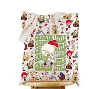 WZMPA Little Chicken & Abby Shoulder Bag Buck Cluck Fans Gift Foxy Loxy & Mayor Turkey Lurkey Tote Case Little Chicken Merch, Chicken Tg, L