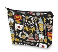 WZMPA Magic Cosmetic Makeup Bag, Movie-Inspired Wizard Zipper Pouch Canvas Bag for Series Fans, Magic BL, Fit