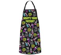 WZMPA Magic Poison Kitchen Apron Sorceress Fans Gift What's Your Poison Witch Baking Apron Poison Apple Merch (What's Your Poison Ap)