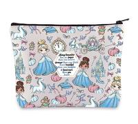 WZMPA Magical Princess Cosmetic Bag Scullery Maid Fans Gift You Are Braver Stronger Beautiful Than You Know Makeup Zipper Pouch Bag, Always Princess C, Cosmetic Bag