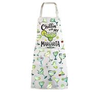 WZMPA Margarita Cooking Apron Margarita Bartender Gift Chillin' With My Margarita Adjustable Apron Margarita Lover Merch, Chillin' With My Ap, Medium