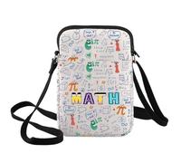 WZMPA Math Crossbody Bag Algebra & Geometry Themed Gift Math Teacher Appreciation Gift Math Merchandise (Math CB)